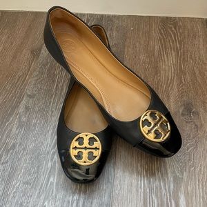 Tory Burch black Ballet flats. Size 10.  Excellent condition.